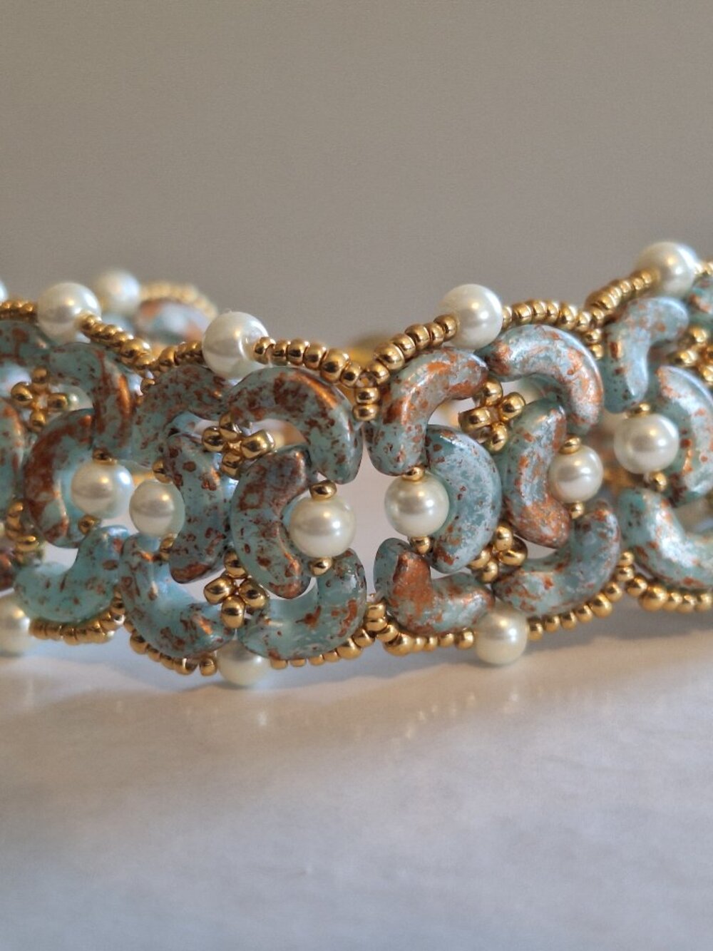 Rustic Oasis Pearl Cuff